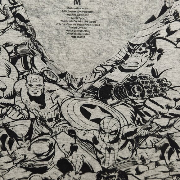 Marvel Comics V-Neck Short Sleeve Tee Shirt - Picture 5 of 8